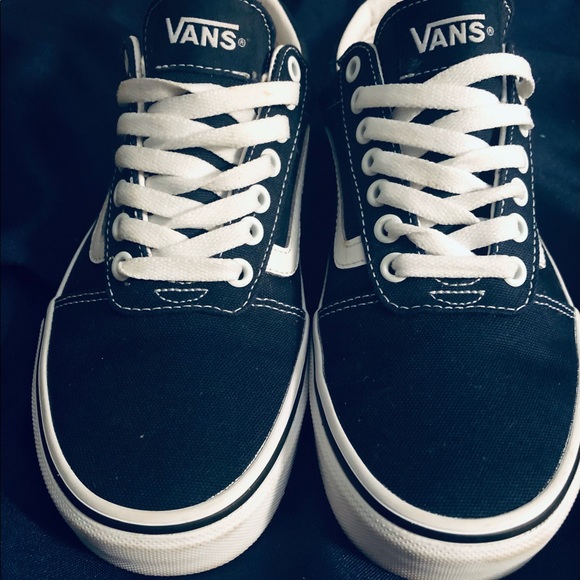 Vans Shoes - Vans sneakers navy blue and white. Excellent condition run slightly small